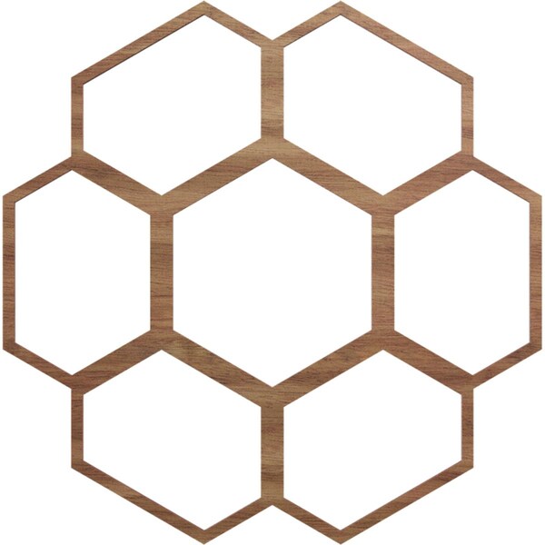 Ekena Millwork Florin Wood Fretwork Pierced Ceiling Medallion, Walnut, 24"OD x 10 1/4"ID x 1/4"T CMWP24X24X0250FOWA - main